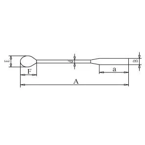 Chemikalienlöffel aus Nickel, L=120mm, Löffel B=31x23mm,Gewicht g: 14,0