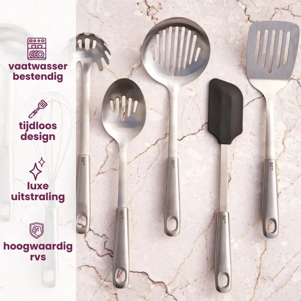 Cosy & Trendy Servierlöffel - Schaumkelle - Löffel mit Öffnungen - Delish Plus - RVS