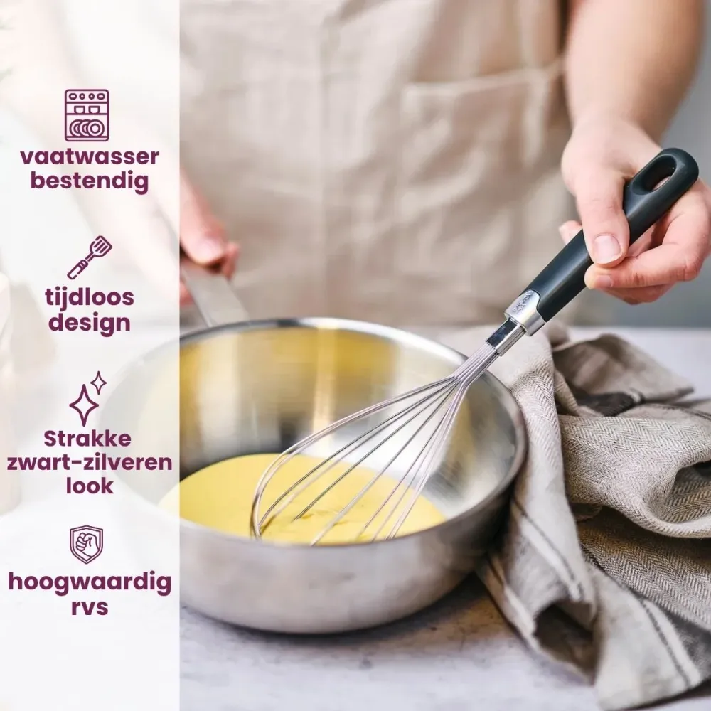 Cosy & Trendy Servierlöffel - Schaumkelle - Löffel mit Öffnungen - Delish - RVS Schwarz