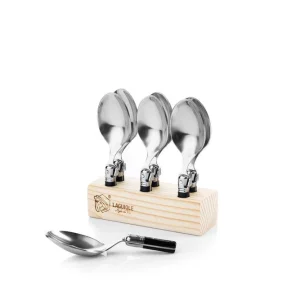 Laguiole Style de Vie Amuse Löffel Schwarz 6 Stück 'Premium Line'