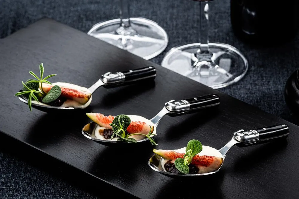 Laguiole Style de Vie Amuse Löffel Schwarz 6 Stück 'Premium Line'
