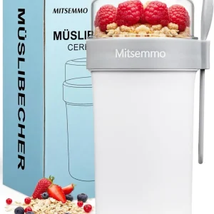Müslibecher to Go 760ml & 230ml Joghurtbecher Löffel