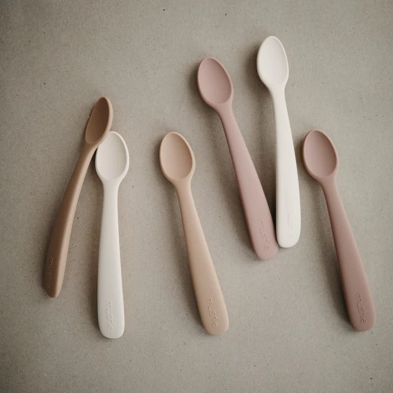 Mushie Baby Löffel 2er Set Blush/Shifting Sand