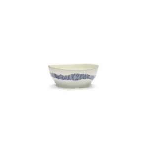 Ottolenghi Schüssel L weiß Swirl-Stripes blau FEAST Serax D18xH8cm