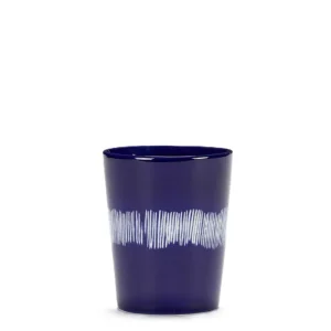 Serax FEAST Teetasse Lapis Swirl-Stripes weiß von Ottolenghi H10,5cm