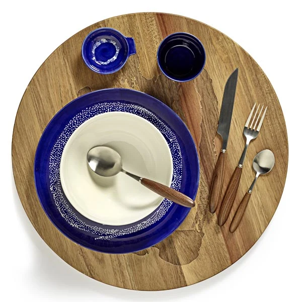 Serax FEAST Teller S Lapis Swirl-Dots weiß von Ottolenghi D19xH2cm