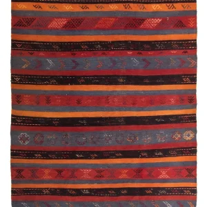 Kelim Teppich - Old 205 x 160 cm - mehrfarbig