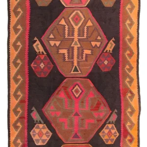 Kelim Teppich - Old 340 x 150 cm - mehrfarbig