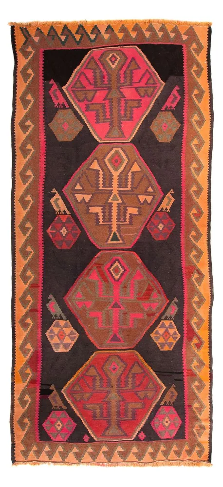 Kelim Teppich - Old 340 x 150 cm - mehrfarbig
