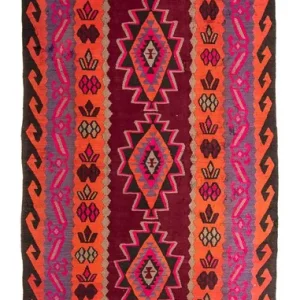 Kelim Teppich - Old 390 x 141 cm - mehrfarbig