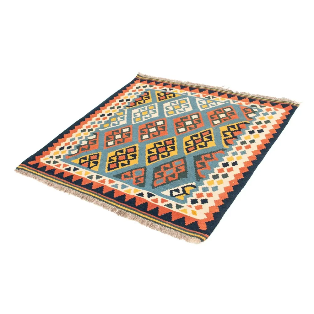 Kelim Teppich - Oriental 100 x 98 cm - hellblau