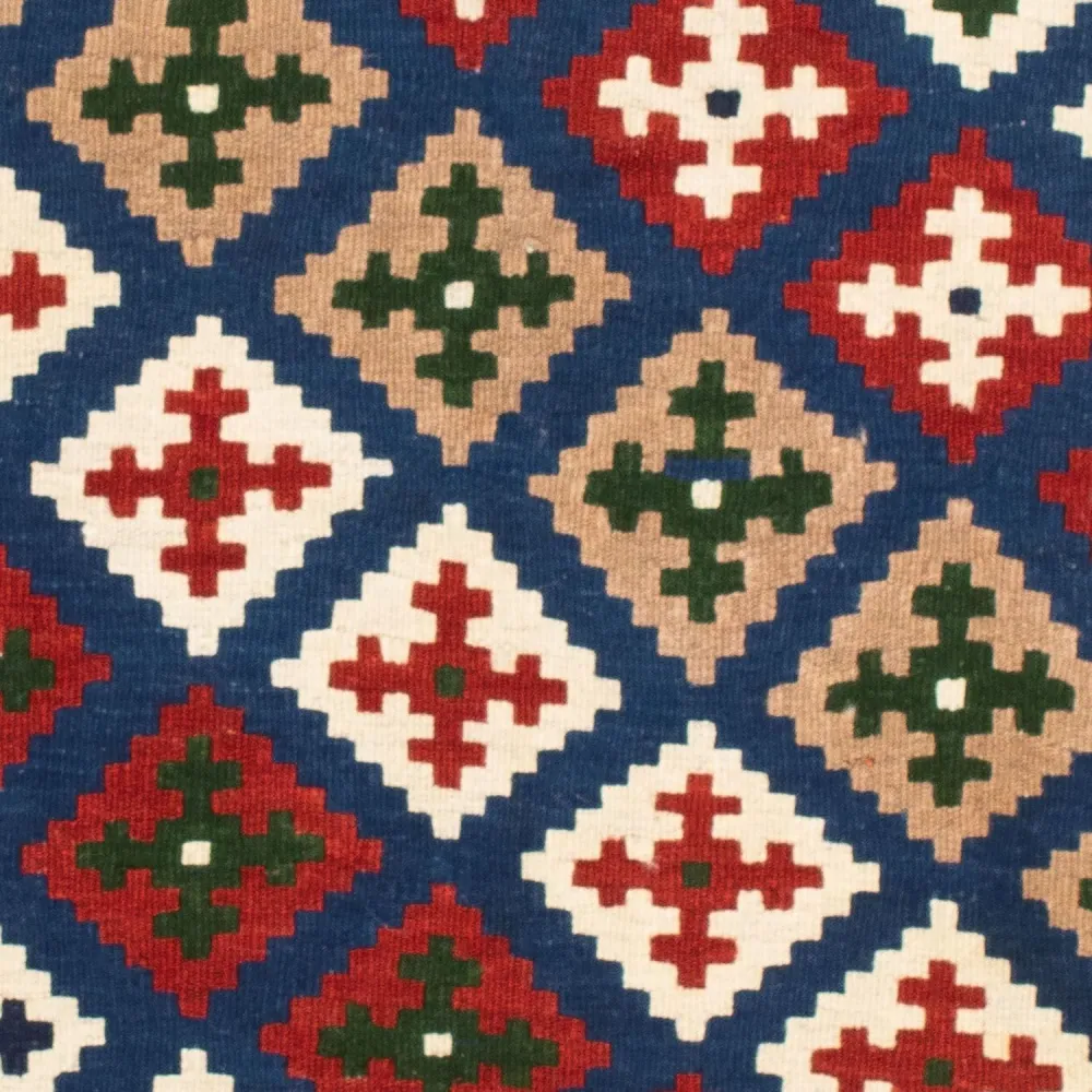 Kelim Teppich - Oriental 103 x 100 cm - dunkelblau