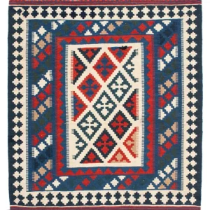 Kelim Teppich - Oriental 108 x 103 cm - blau