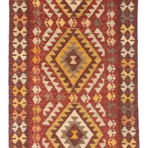 Kelim Teppich - Oriental 189 x 78 cm - dunkelrot