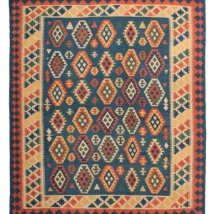 Kelim Teppich - Oriental 232 x 194 cm - blau