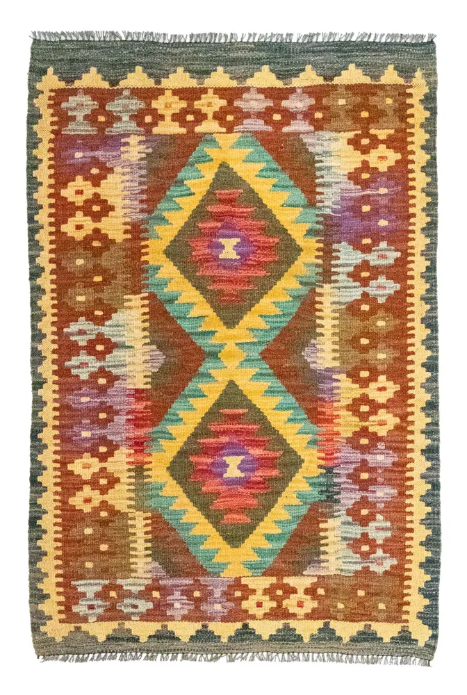 Kelim Teppich - Splash 123 x 80 cm - mehrfarbig