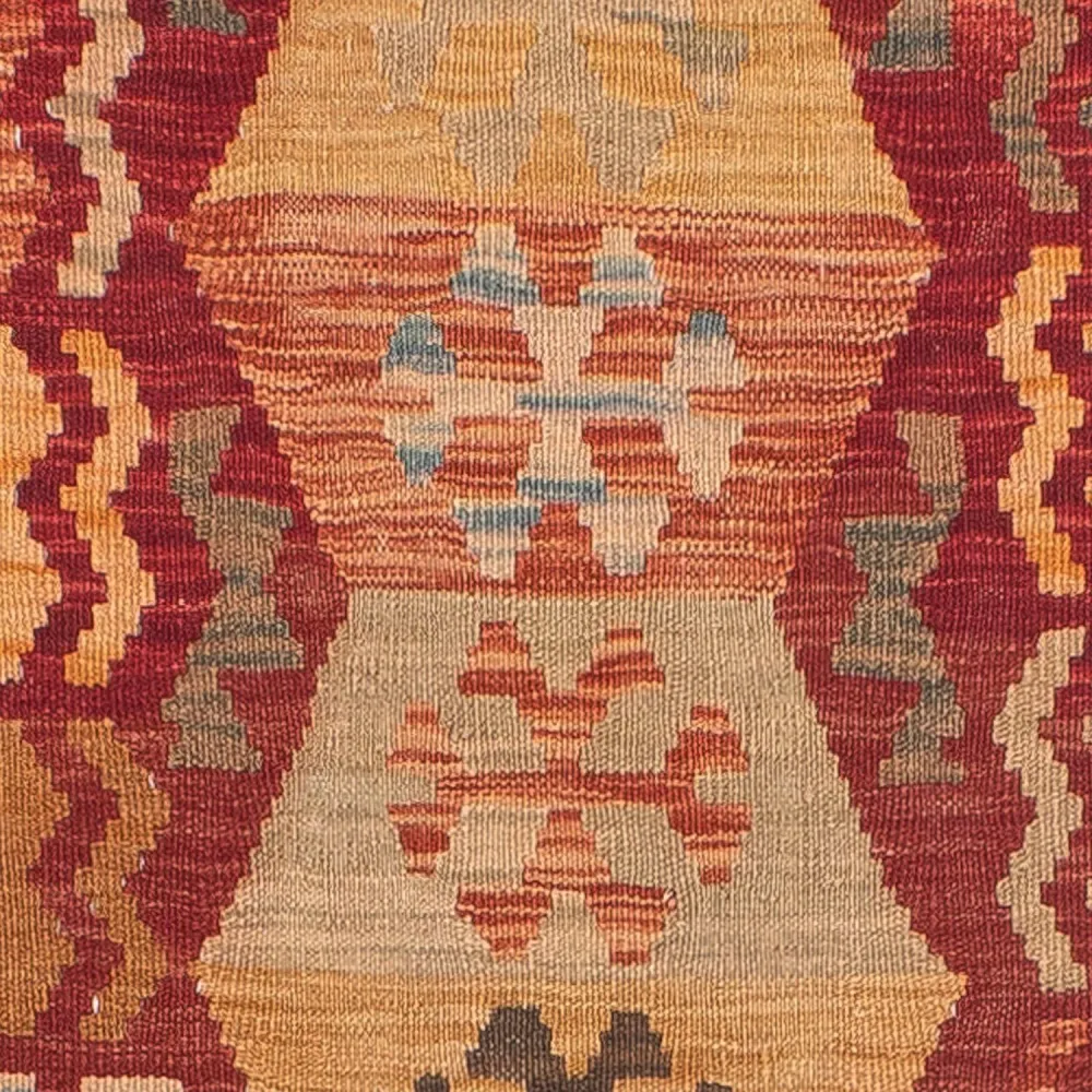 Kelim Teppich - Splash 389 x 76 cm - rot