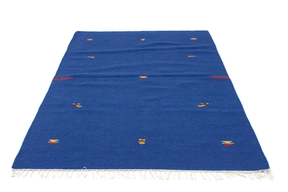Kelim Teppich - Trendy 180 x 120 cm - blau