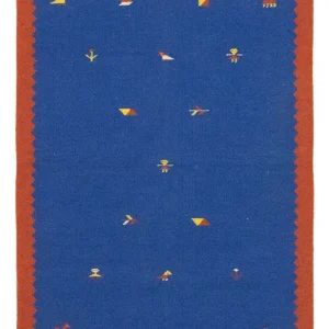 Kelim Teppich - Trendy 180 x 120 cm - blau