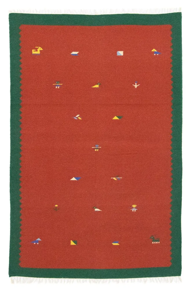 Kelim Teppich - Trendy 180 x 120 cm - rot