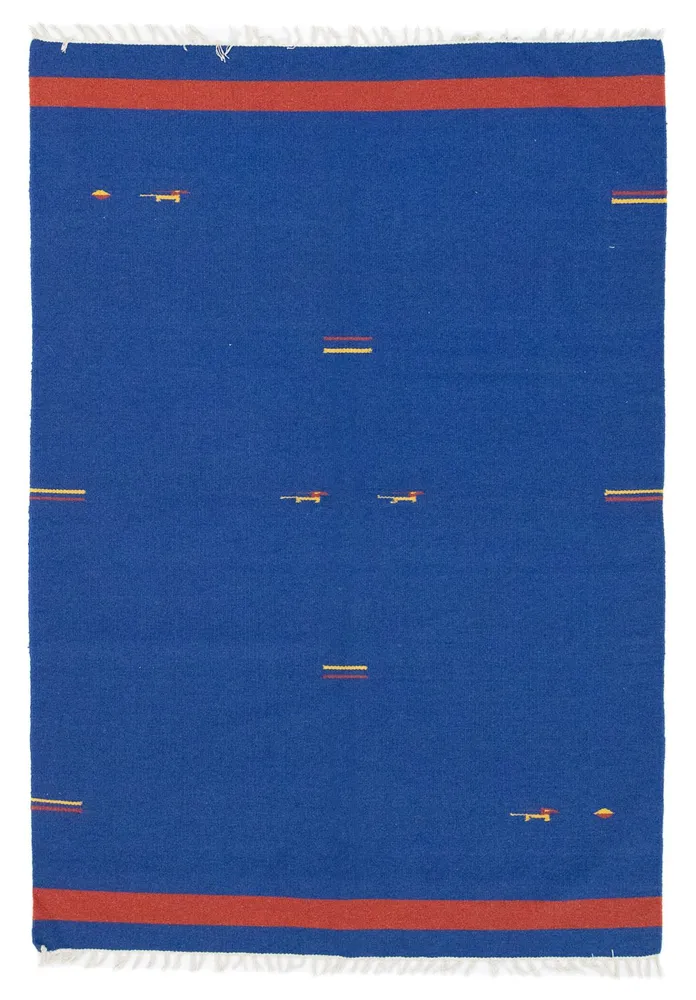 Kelim Teppich - Trendy 200 x 140 cm - blau