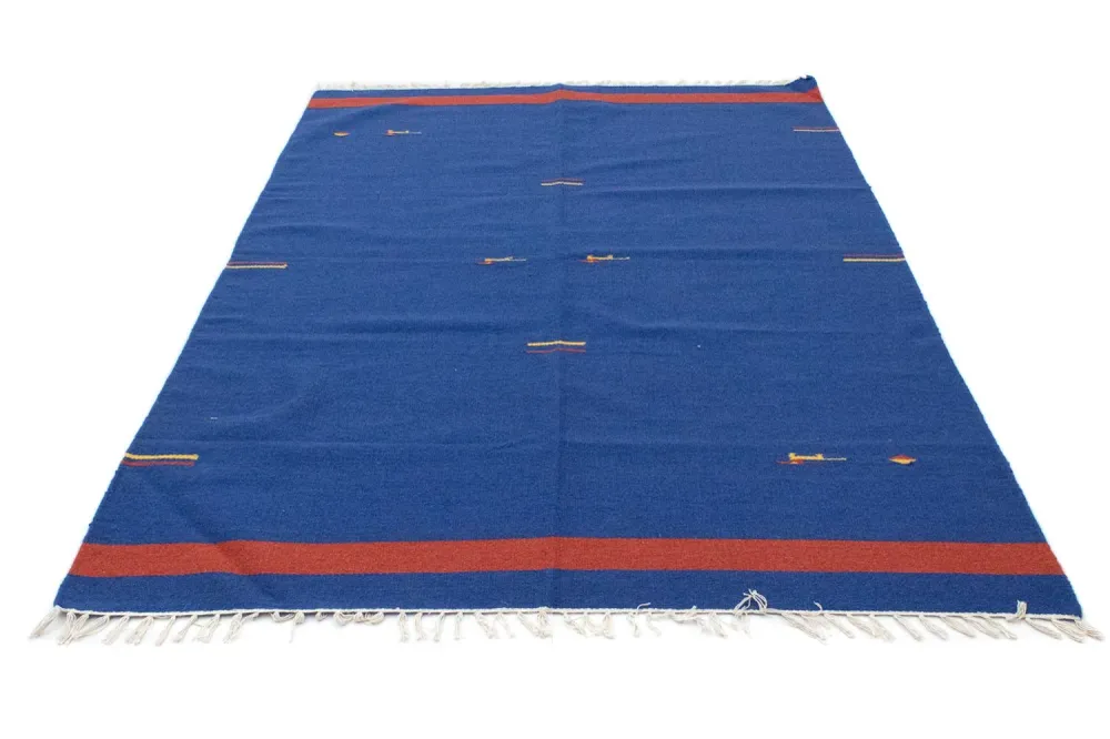 Kelim Teppich - Trendy 200 x 140 cm - blau