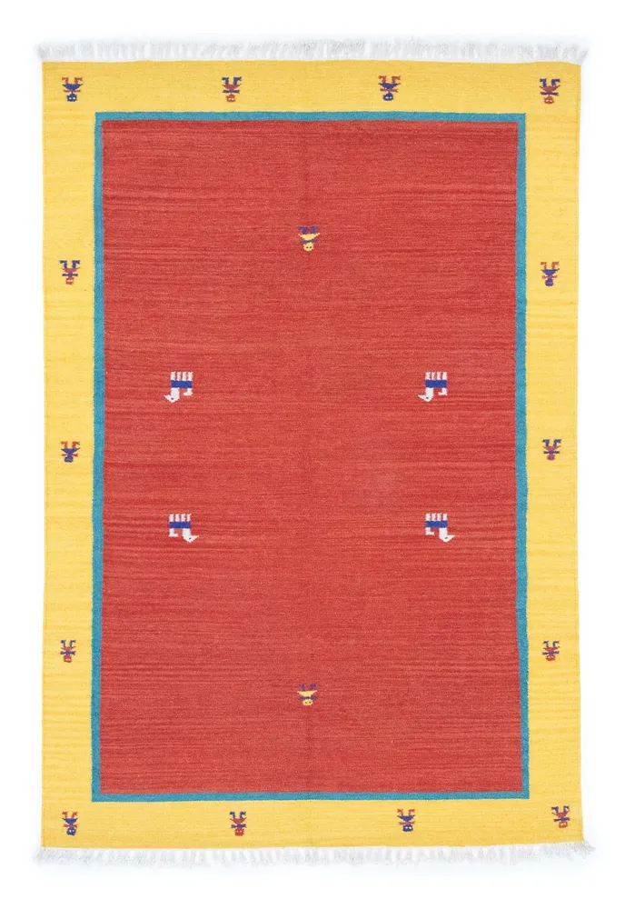 Kelim Teppich - Trendy 200 x 140 cm - rot