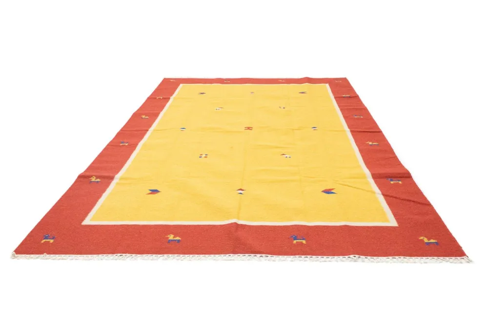 Kelim Teppich - Trendy 300 x 200 cm - gelb