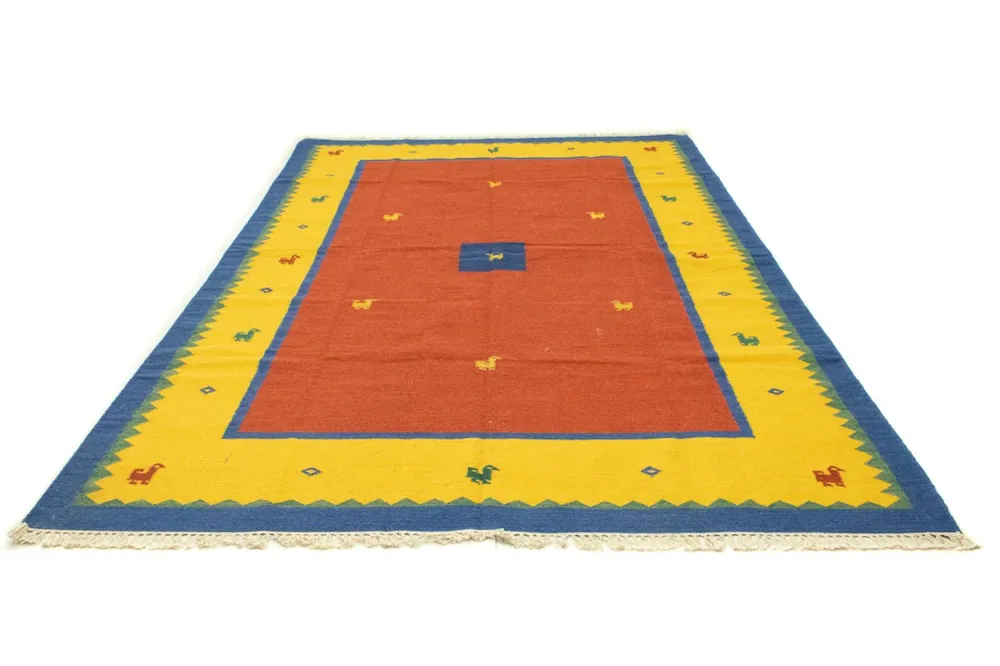 Kelim Teppich - Trendy 300 x 200 cm - orange