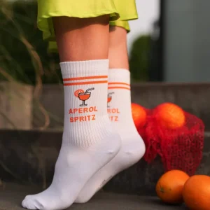 Aperol Spritz Socken – Lustige Statement Socken mit Drink Motiv