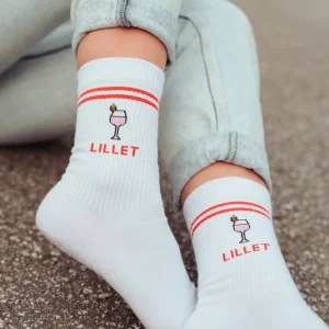 Drink Socken – Lustige Statement Socken mit Lillet Geschenkidee