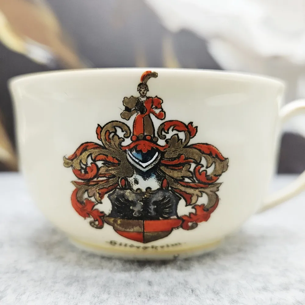 Handbemalte Espressotasse für Sammler mit dem Namen und Wappen der Stadt Hildesheim (90 ml)