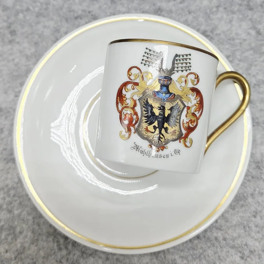 Handbemalter Schönauer Espressobecher mit Wappen (60 ml) für Sammler