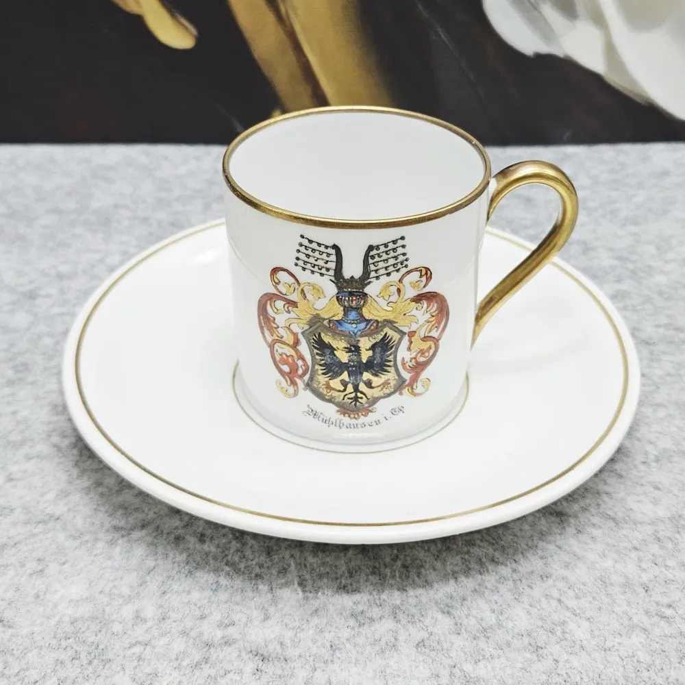 Handbemalter Schönauer Espressobecher mit Wappen (60 ml) für Sammler