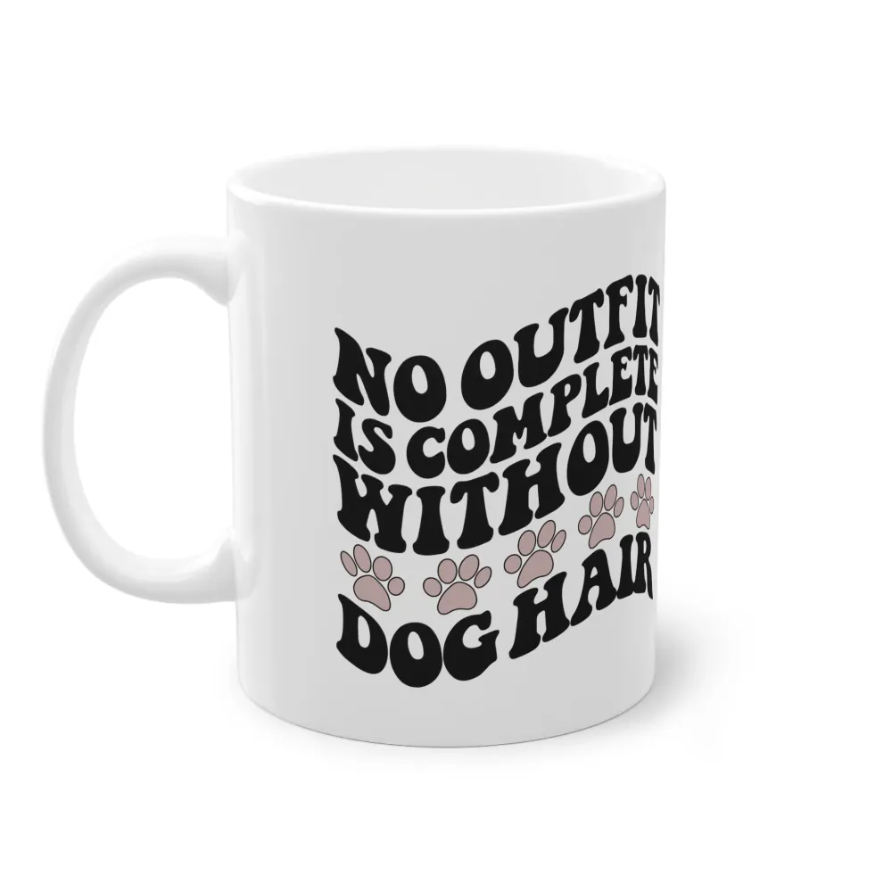 Weiße Tasse "Dog Hair"