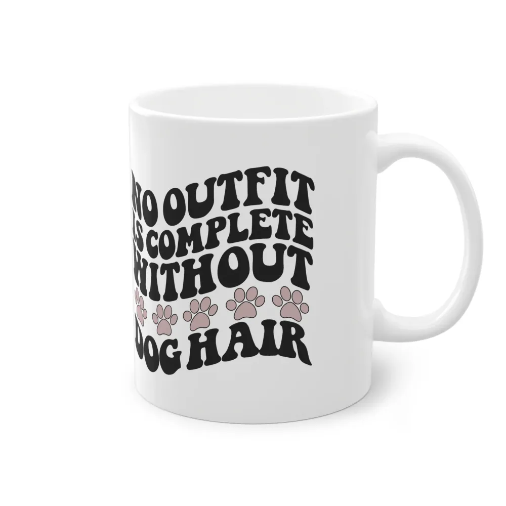 Weiße Tasse "Dog Hair"
