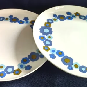2er Set DESSERTTELLER - Porzellan, Flora Blumenblüten Pflanzen Motiv Dekor