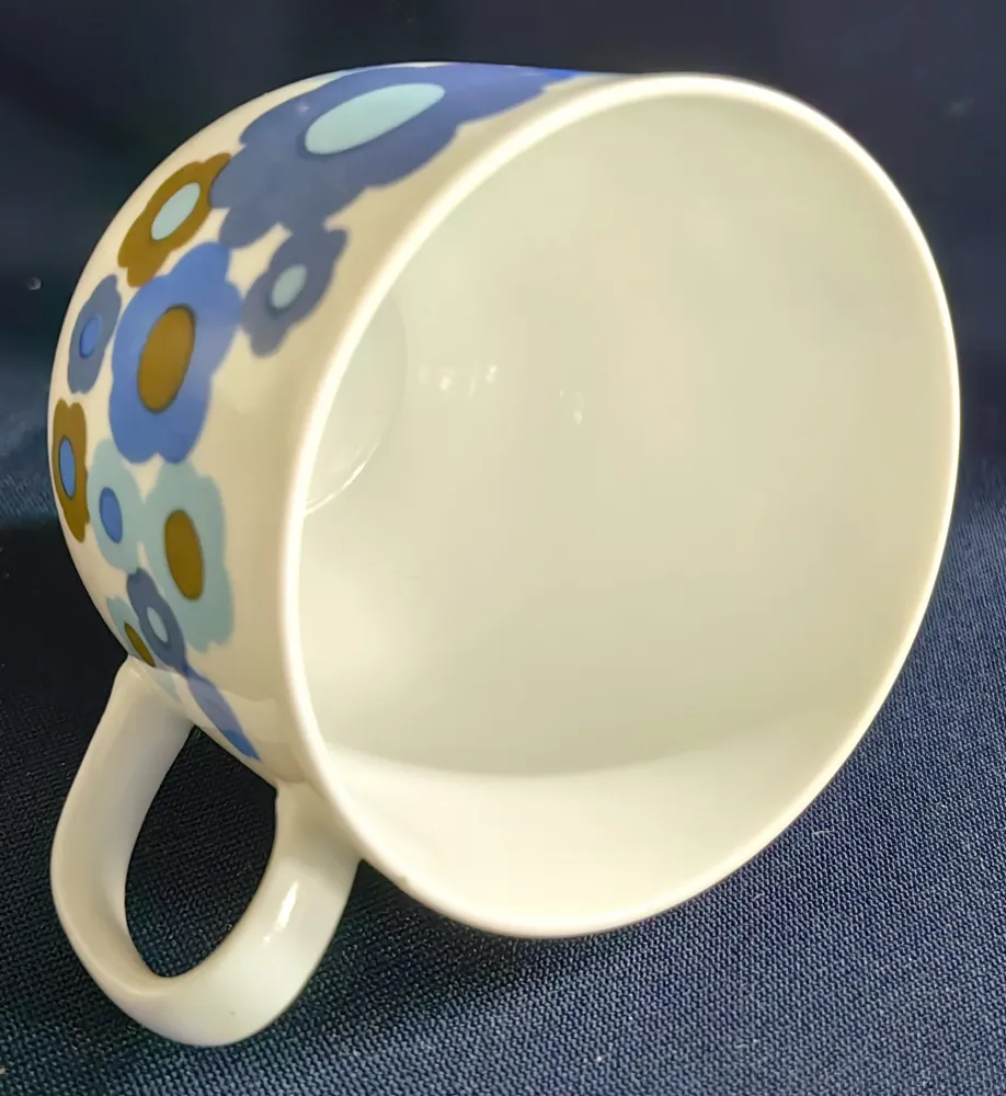 2er Set MOCCA~ KAFFEETASSEN - Porzellan, Flora Blumenblüten Pflanzen Motiv Dekor