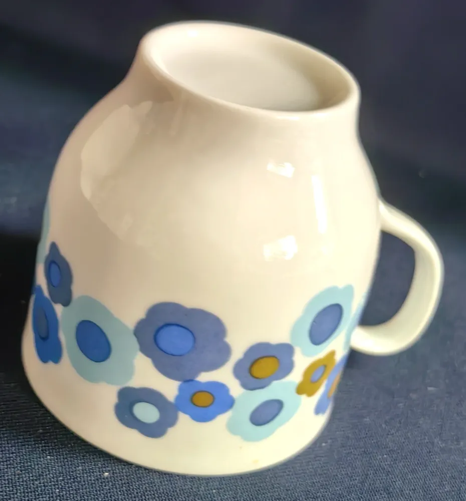 2er Set MOCCA~ KAFFEETASSEN - Porzellan, Flora Blumenblüten Pflanzen Motiv Dekor