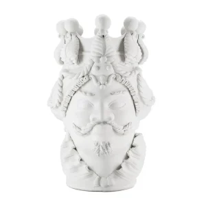 Abhika Vase Teste di Moro Man Big Matt | H 48 cm