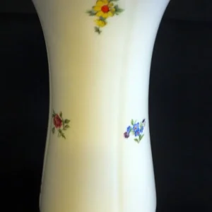 BLUMENVASE - Porzellan, Goldrand Flora Blumenblüten Pflanzen Motiv Dekor