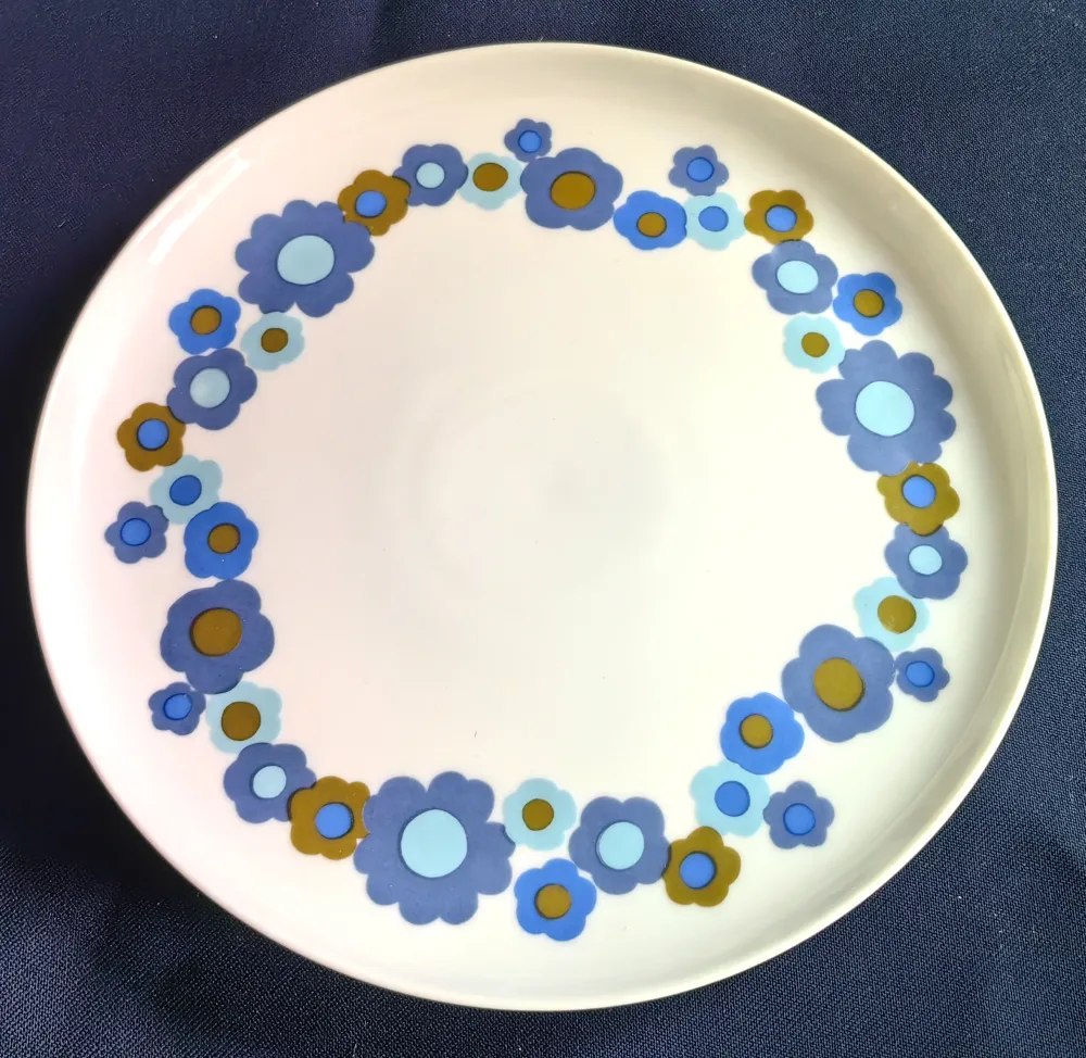 DESSERTTELLER - Porzellan, Flora Blumenblüten Pflanzen Motiv Dekor