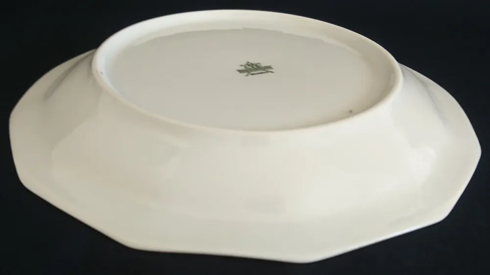 DESSERTTELLER - Porzellan, Flora Nelken Blumenblüten Pflanzen Motiv Dekor (nBC)