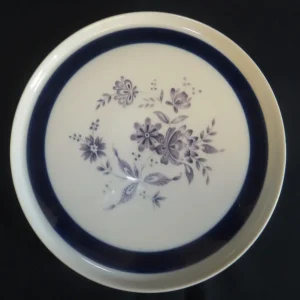 DESSERTTELLER - Porzellan, Flora Pflanzen Blumenblüten Breiter Dicker Dekorrand Motiv Dekor