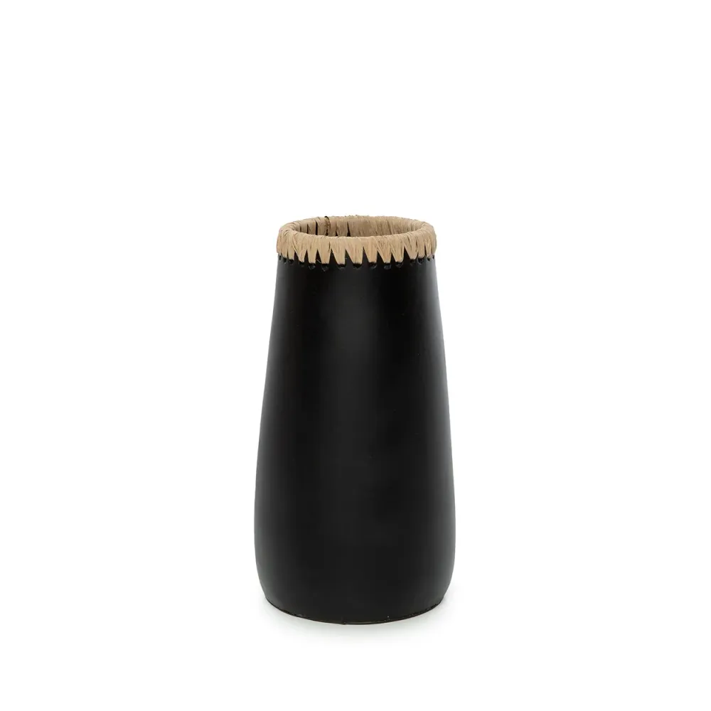 Die Cunning Vase - Schwarz Natur - M