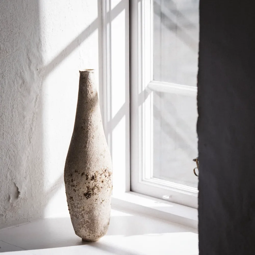 Dietlind Wolf, Steinzeug Vase | hell (DW14)