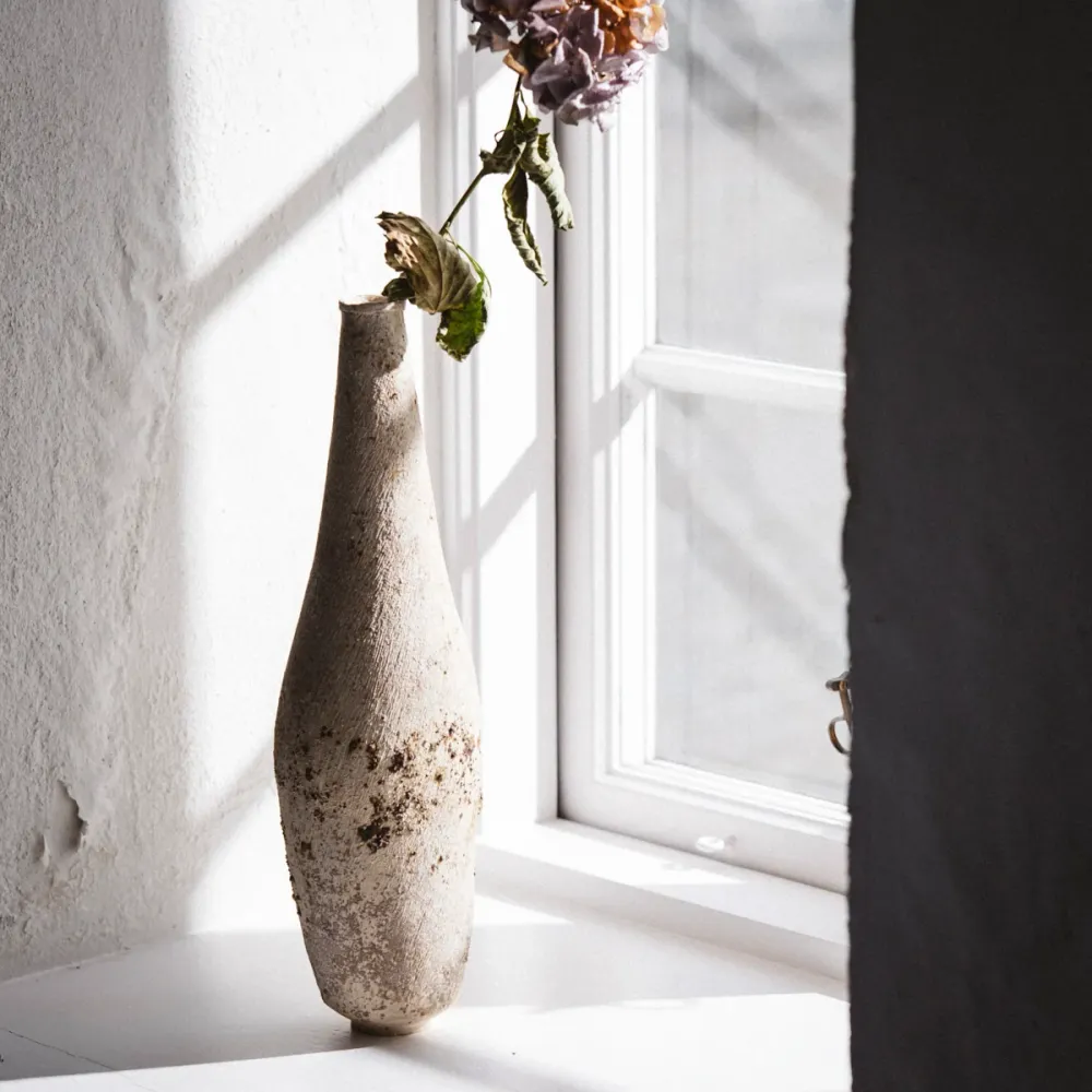 Dietlind Wolf, Steinzeug Vase | hell (DW14)