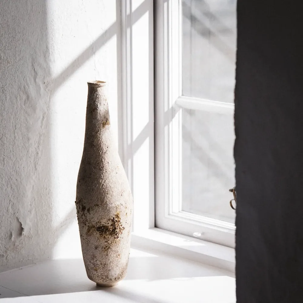 Dietlind Wolf, Steinzeug Vase | hell (DW14)
