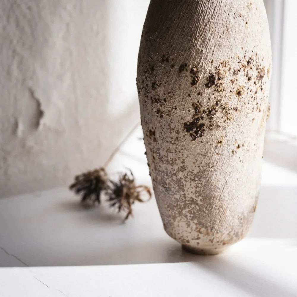 Dietlind Wolf, Steinzeug Vase | hell (DW14)