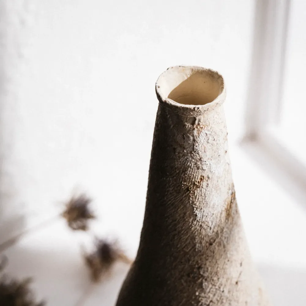 Dietlind Wolf, Steinzeug Vase | hell (DW14)